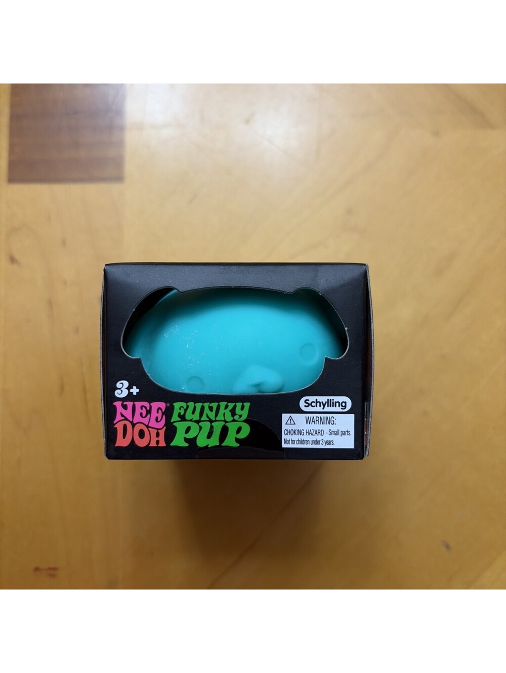 Authentic NeeDoh Funky Pup Teal Blue Squishy Stress Relief Toy Schylling Sealed!